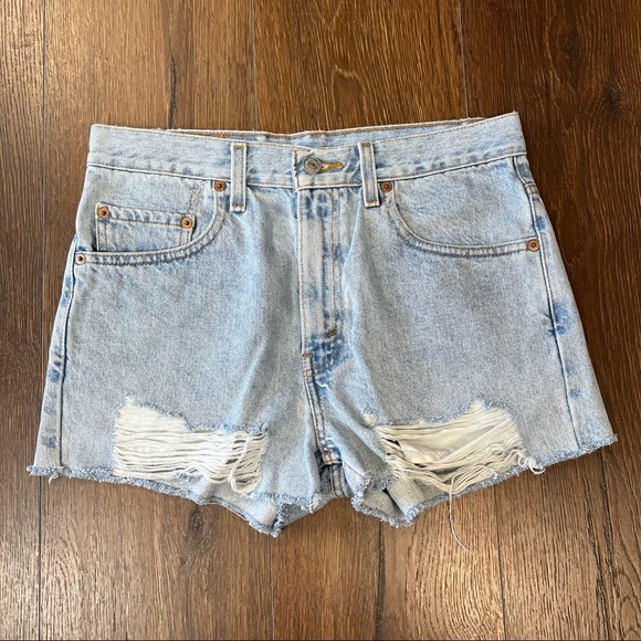 Levi’s 505 reconstructed denim shorts SZ 30/6 - Picture 1 of 5
